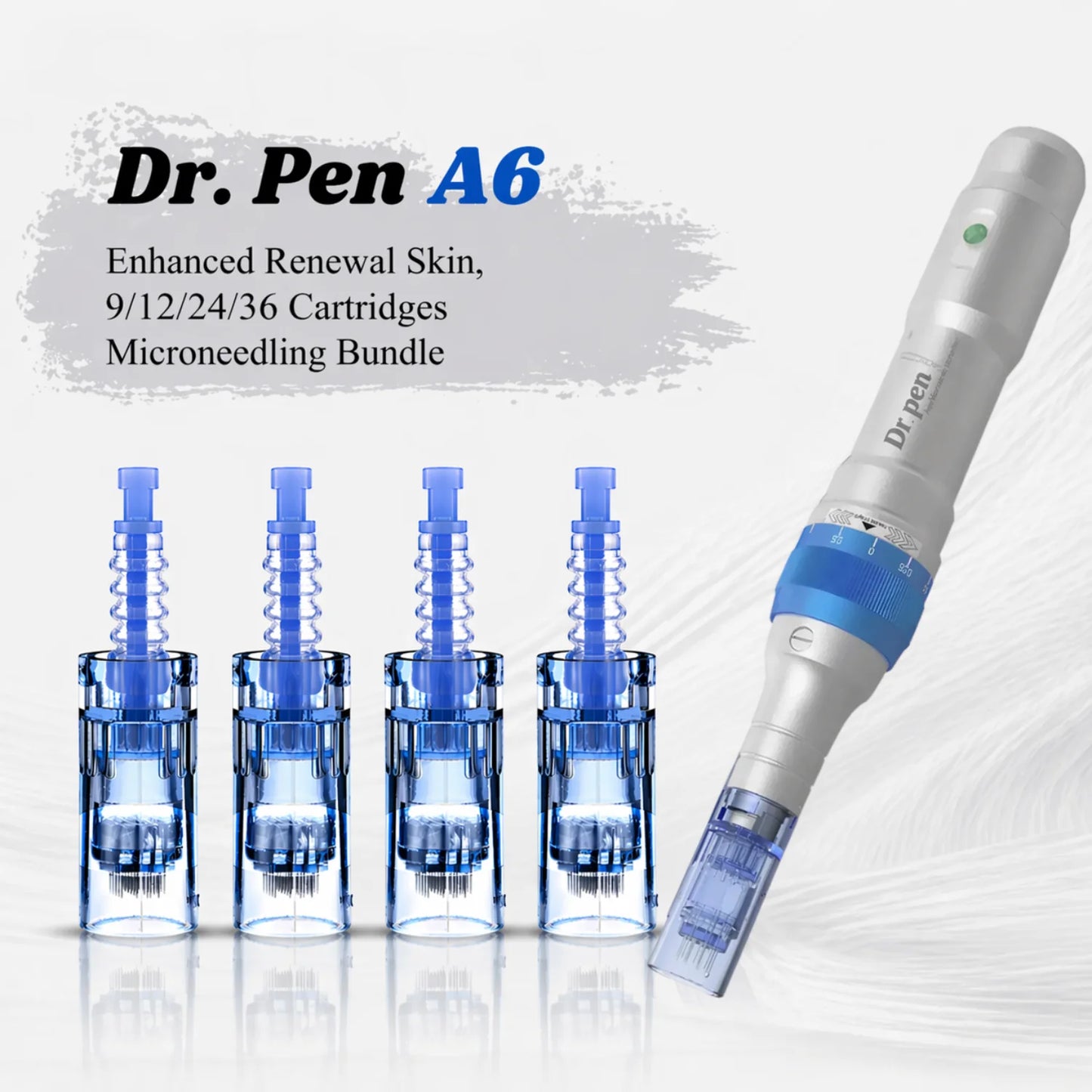 Dr. Pen A6 Enhanced Renewal Skin, 9/12/24/36 Cartridges Microneedling Bundle