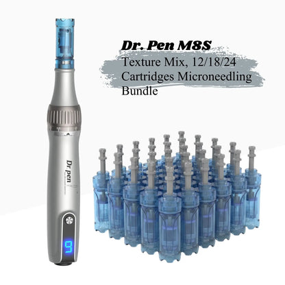 Dr. Pen M8S Texture Mix, 12/18/24 Cartridges Microneedling Bundle